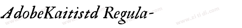 AdobeKaitistd Regula字体转换